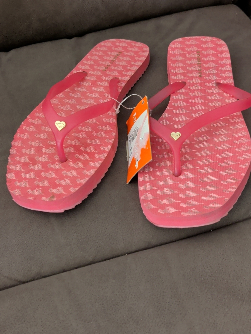 Rocket Dog(Slight Damage) Pink Heart Detail Flip Flop Sandals